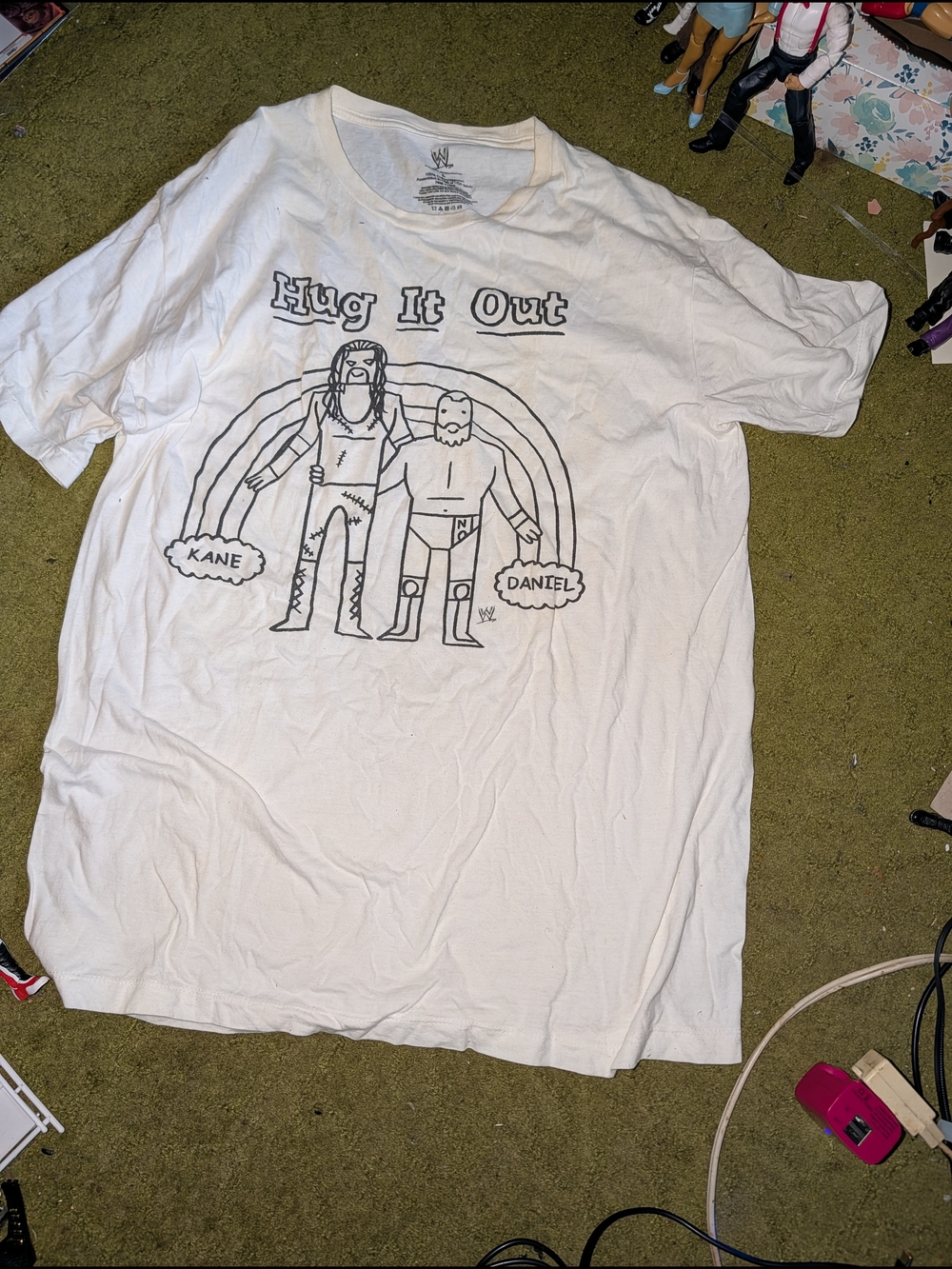 WWE White "Hug It Out" Kane & Daniel Graphic Tee